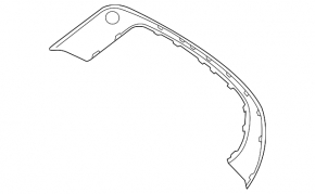 Rear bumper center cover for Land Rover Range Rover Velar 18-23 with 2 pipes