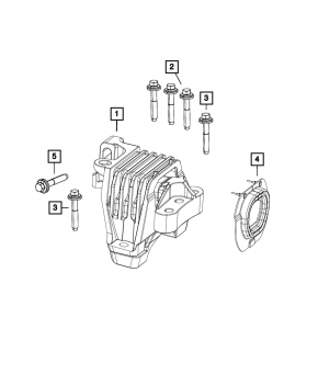 Engine mount right Chrysler 200 15-17 2.4