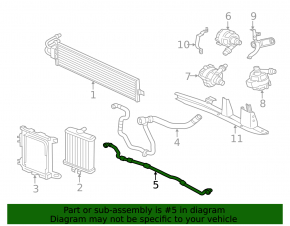 Upper cooling hose BMW F30 16-18 PHEV
