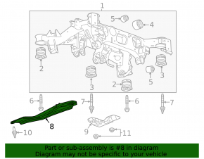 Cadillac ATS 13-19 Front Right Rear Subframe Lop