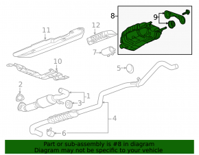 Chevrolet Volt 11-15 rear barrel muffler