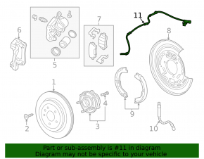 ABS sensor rear right Cadillac CTS 14-