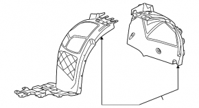 Front left fender liner Chevrolet Malibu 13-15
