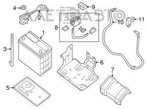 Terminal minus Nissan Leaf 13-17