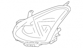 Right front headlight for Nissan Rogue 11-15