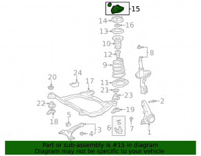 Front right shock absorber support Lexus ES300 ES330
