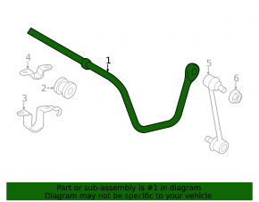 Rear stabilizer Lexus ES300h ES350 13-18 rusty