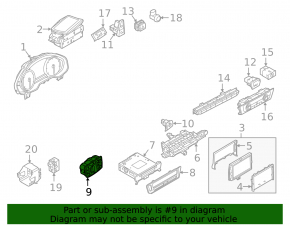 Headlight control Audi A6 C7 12-18 without projection, no button
