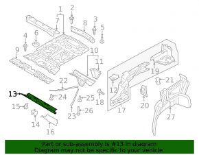 Audi Q8 19-25 center tunnel strut