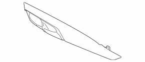 BMW X5 F15 14-18 front left door trim molding, poplar wood, with overlay, scratches