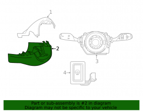 BMW X1 F48 16-22 steering column trim, lower part, black, electrically adjustable