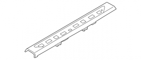 Door sill trim front right BMW X5 G05 19-23 black with chrome insert BMW OEM