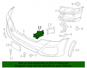 Brake cooling duct right front BMW 5 G30 17-23