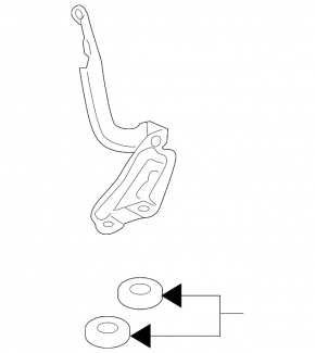 Right hood hinge for Lexus LX570 08-15 pre-restyling