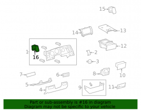 Driver's right air duct for Toyota Sequoia 2016