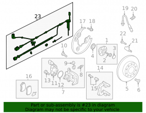 Rear right ABS sensor for VW Tiguan 2017