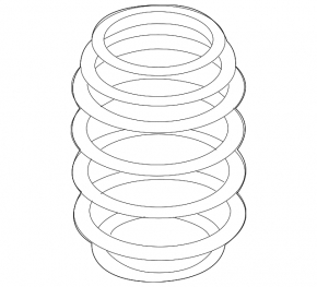 Rear left spring Audi A3 22-26