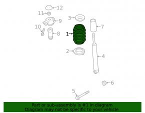 Rear left spring Audi A3 22-26