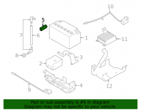 Battery mount left BMW 5 F10 09-16