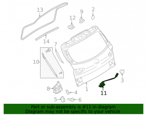 Subaru b9 Tribeca trunk lock button