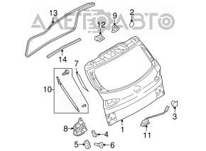 Subaru b9 Tribeca trunk lock button
