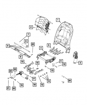 Driver's seat longitudinal adjustment motor for Jeep Renegade 15-23
