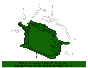 TV panel radiator Honda CRV 17-22 FPS