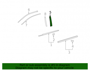 Right rear side door trim for Toyota Avalon 2012