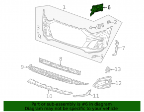 Front bumper bracket upper right Audi Q5 80A 21-24