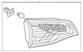 Right inner tailgate light for Chevrolet Equinox 22-24