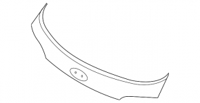 Hyundai Santa FE Sport 13-18 black trunk door molding, broken fasteners