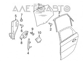 Rear left window lift motor Audi A4 B8 08-16