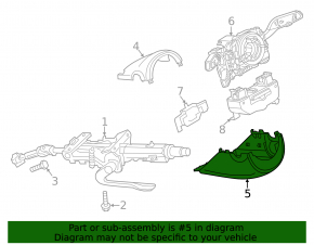 Lower steering column frame Audi A3 22-26 black, scratches
