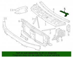 Left radiator bracket Mercedes GLC-class X254 23-25