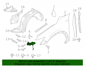 Front right wing bracket Mazda CX-5 17- front