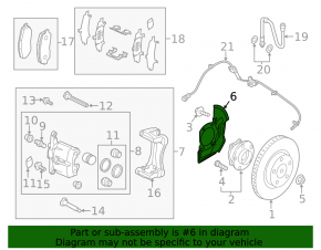 Brake Disc Cover Front Left Mazda CX-5 17-24