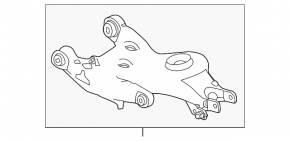 Lower control arm for rear left spring, Land Rover Range Rover 13-21