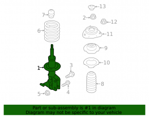 Front right shock absorber for Toyota GT86 17-20