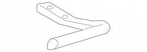 Rear muffler bracket with barrel rear Lexus ES300h ES350 19-26 with rubber