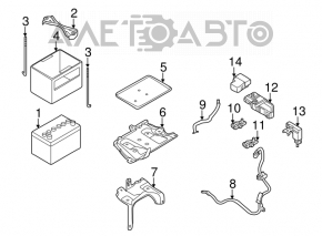 Nissan Murano Z51 09-14 Battery Mount