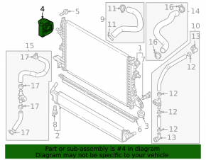 Upper left radiator mount Kia Niro 23-