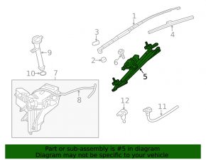 Windscreen wiper linkage with motor for Infiniti JX35 QX60 13-type 1