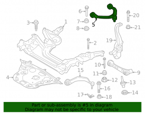 Upper front left control arm BMW 7 G11 G12 16-22 7 series, -30 min, Awd, -30 min, Rwd, -30 min, 745e xDrive, -30 min, 740i xDrive, -30 min, 750i xDrive, -30 min, M760i xDrive, -30 min, 740i, -30 min