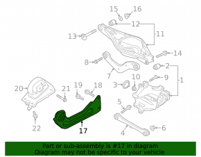 Rear left longitudinal control arm Volvo XC40 19-25