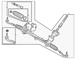 Steering rack Volvo XC90 16-23 electric
