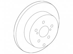 Brake disc rear right Lexus RX350 RX450h 16-22 340mm