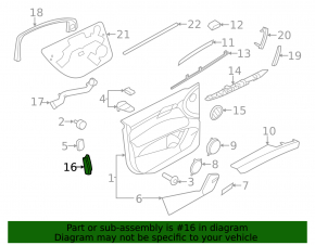 Front left door trim air vent grille for Audi Q7 4L 10-15 black