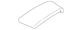 Audi Q7 16-26 black leather rear upper center console trim