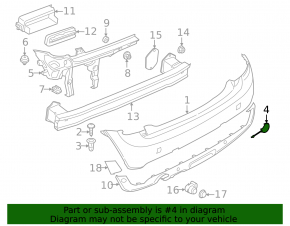 Plug towing hook rear bumper left Mini Cooper F56 3d 14-24