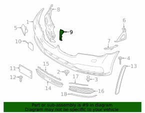 Front bumper trim center BMW 7 G11 G12 16-19 without camera